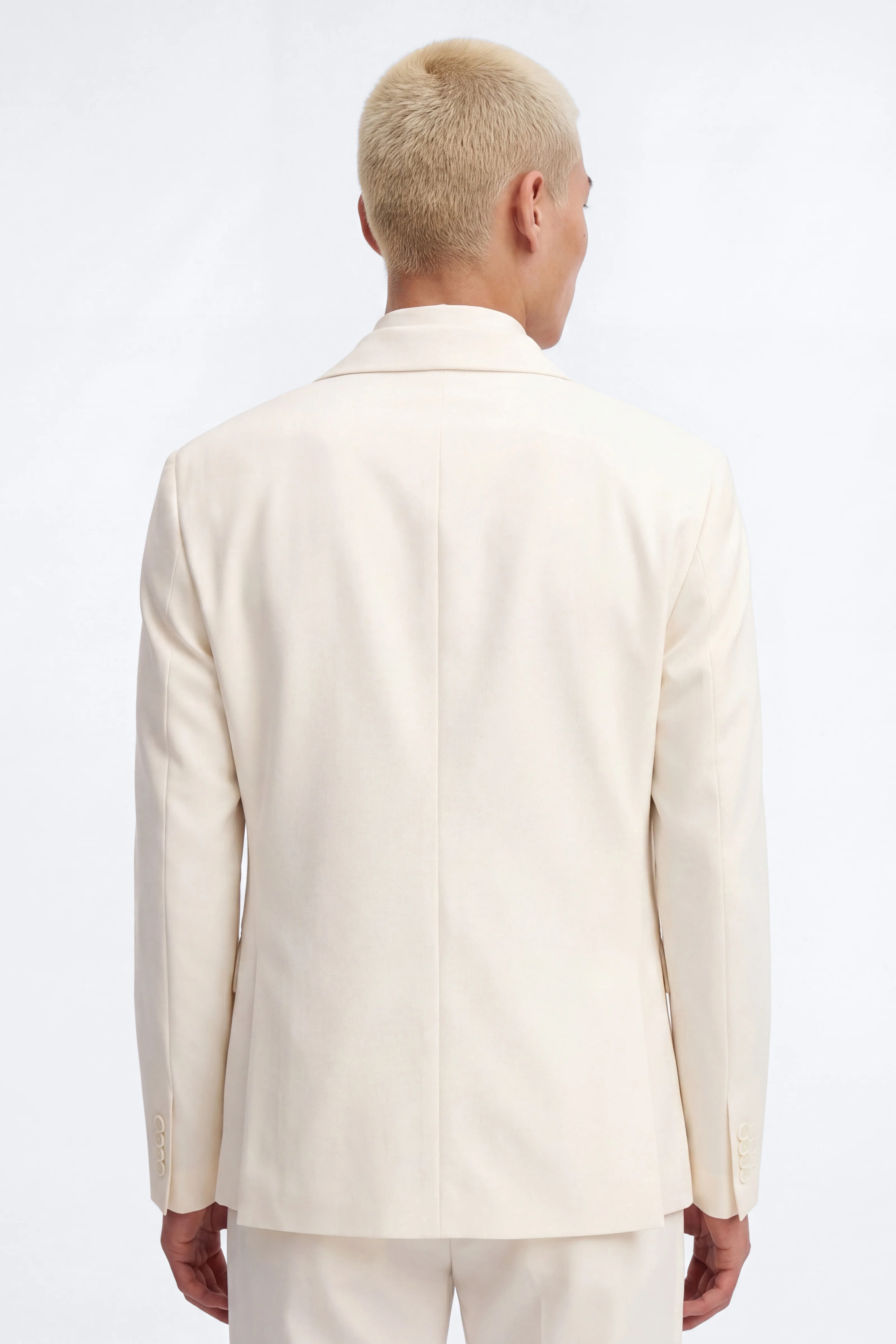 Wrinkle Resistant Relaxed Blazer - White - Image 3
