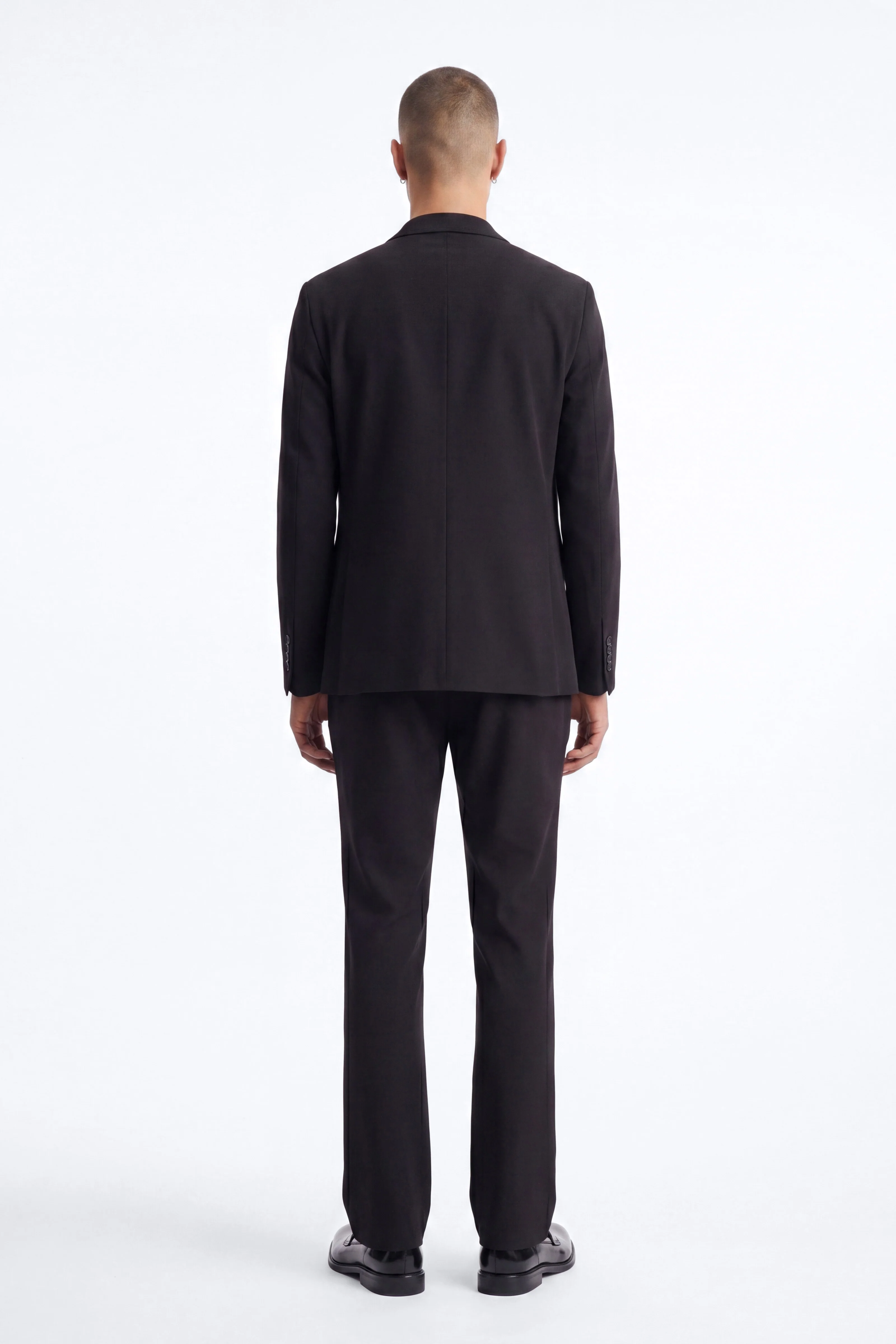 Wrinkle Resistant Slim Flare Pant - Black - Image 4