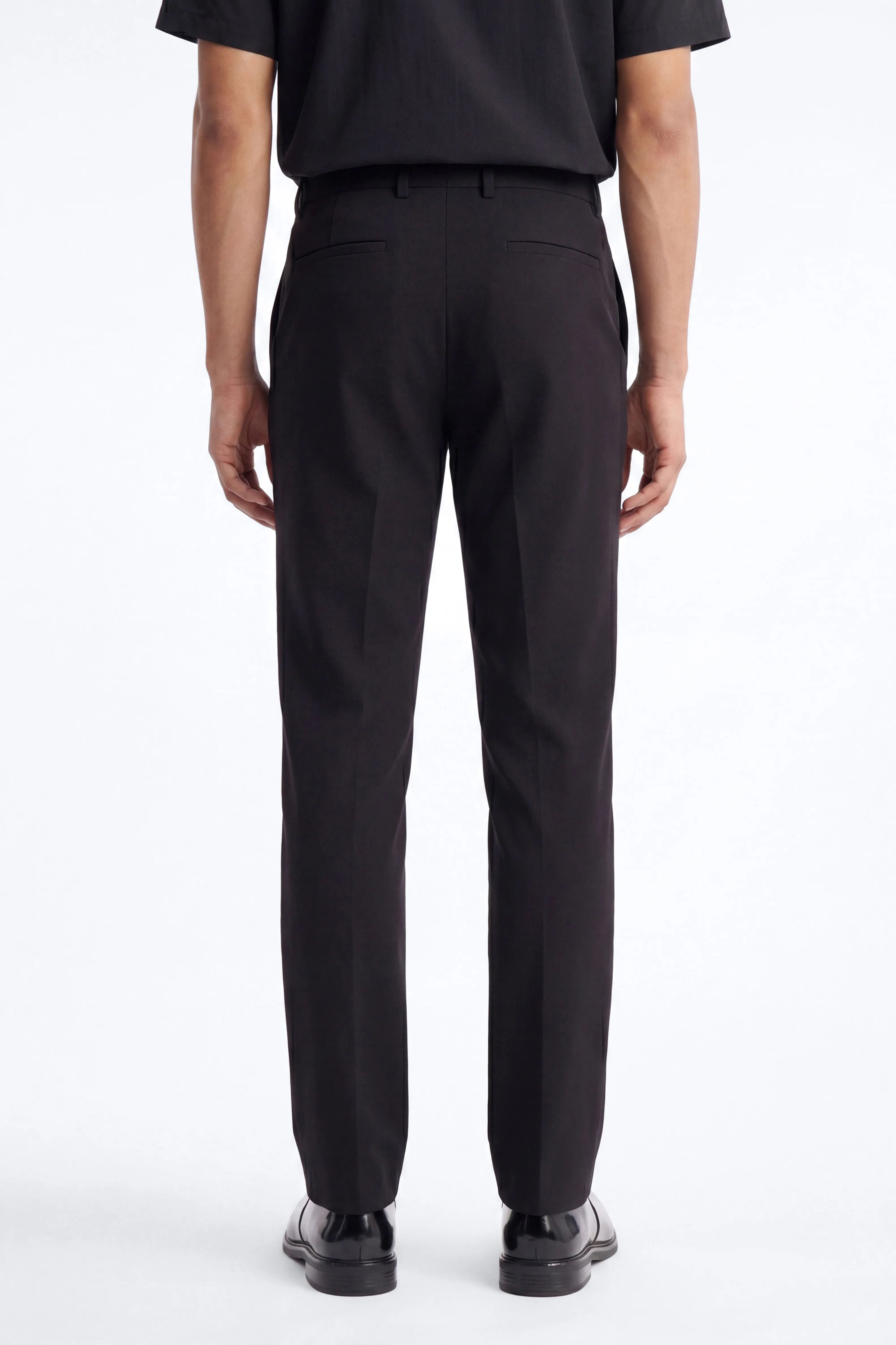 Wrinkle Resistant Slim Trouser - Black - Image 4