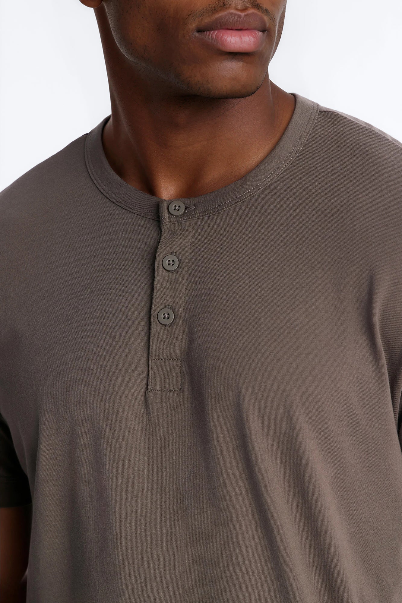 Your Everyday Classic Henley - Olive - Image 3