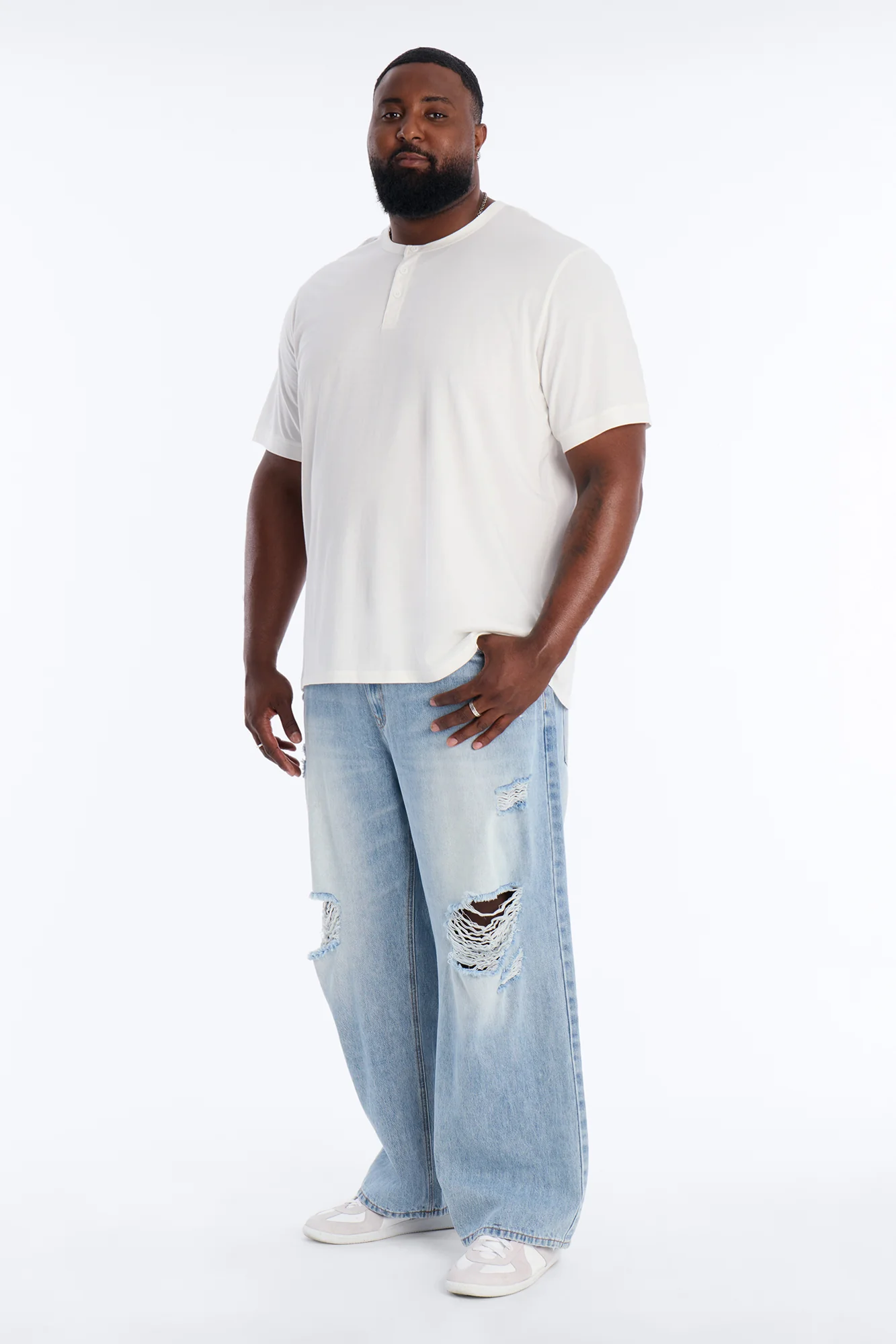 Your Everyday Classic Henley - White - Image 6