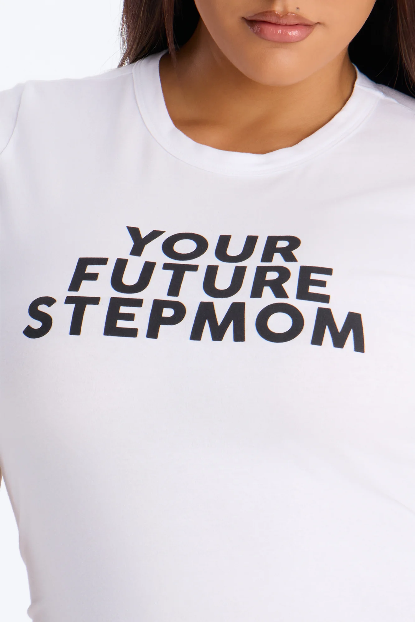 Your Future Step Mom Baby Tee - White - Image 7