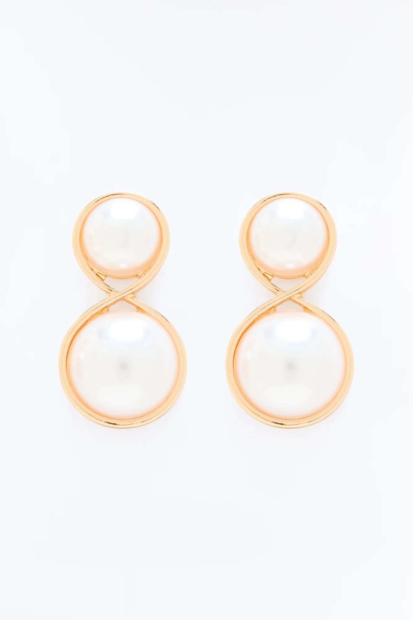 Yvette Pearl Drop Earrings - Gold - Image 3