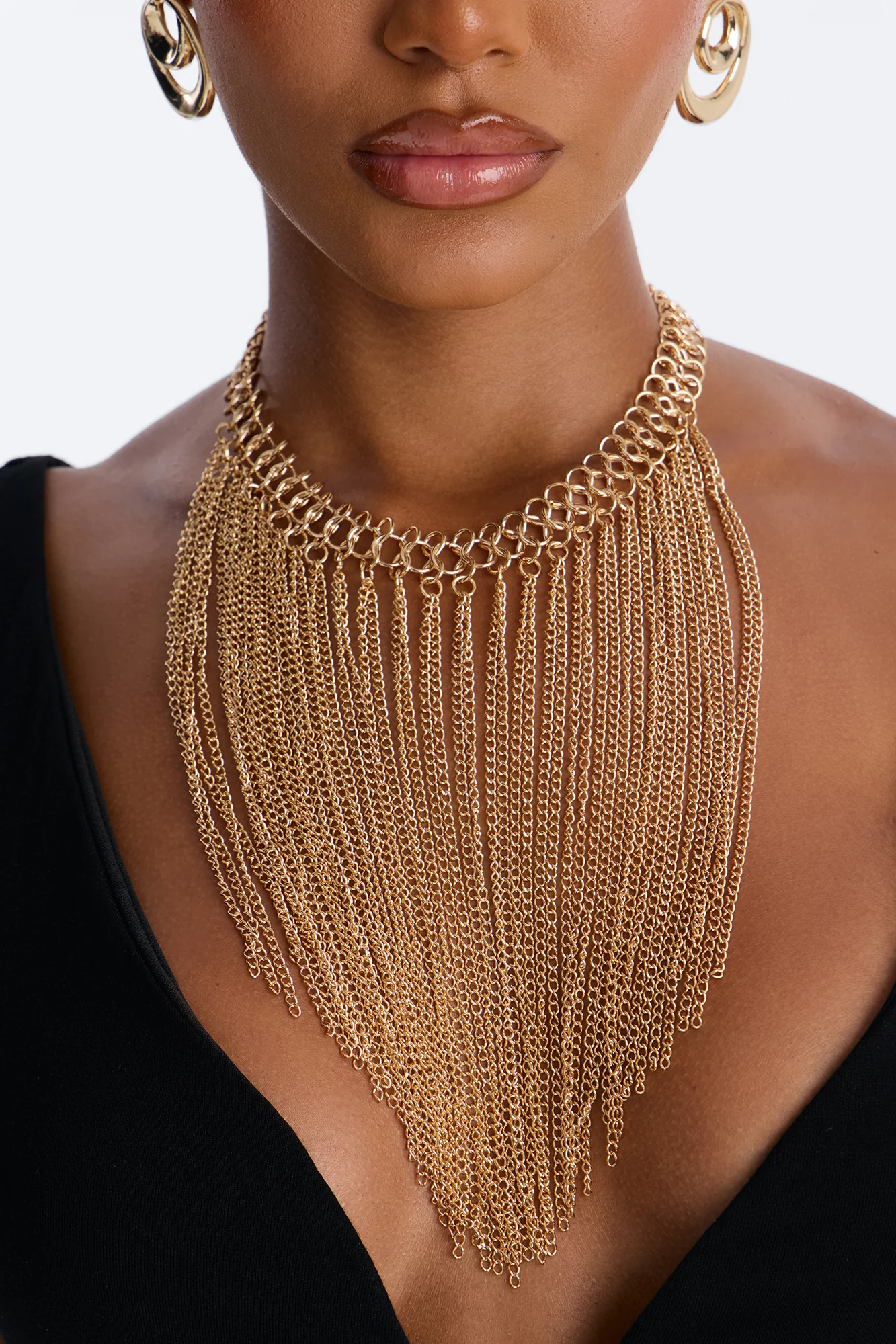 Zaya Fringe Necklace - Gold