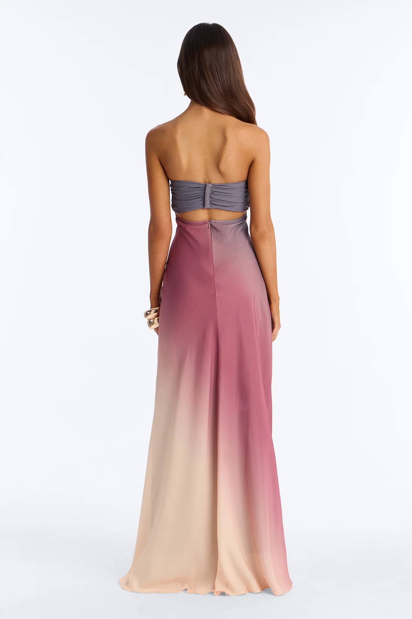 Zionna Strapless Maxi Dress - Plum/Multi - Image 4